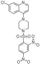 7-氯-4-[4-[(2,4-二硝基苯基)磺酰基]-1-哌嗪基]喹啉分子结构 (CAS 1624602-30-7)
