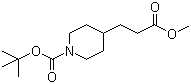 structure of CAS# 162504-75-8, N-Boc-4-哌啶基丙酸甲酯