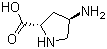 反式-4-氨基-L-脯氨酸分子结构 (CAS 16257-88-8)