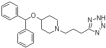 4-(二苯基甲氧基)-1-[3-(2H-四氮唑-5-基)丙基]哌啶分子结构 (CAS 162641-16-9)