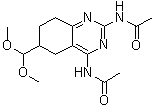 N,N'-[6-(二甲氧基甲基)-5,6,7,8-四氢-2,4-喹唑啉二基]二乙酰胺分子结构 (CAS 162660-03-9)
