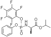 N-[(R)-(2,3,4,5,6-五氟苯氧基)苯氧基亚膦酰]-D-丙氨酸异丙酯分子结构 (CAS 1627824-09-2)