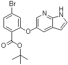 structure of CAS# 1628047-84-6, 4-溴-2-(1H-吡咯并[2,3-b]吡啶-5-基氧基)苯甲酸叔丁酯