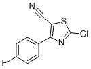 2-氯-4-(4-氟苯基)噻唑-5-甲腈分子结构 (CAS 1628265-17-7)