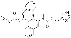 (2S,3S,5S)-5-(叔丁氧羰基氨基)-2-(N-5-噻唑基甲氧羰基)氨基-1,6-二苯基-3-羟基己烷分子结构 (CAS 162849-95-8)