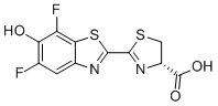 CAS # 1629896-95-2, (4S)-2-(5,7-difluoro-6-hydroxy-1,3-benzothiazol-2-yl)-4,5-dihydro-1,3-thiazole-4-carboxylic acid