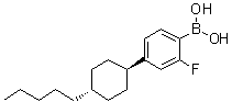 [2-氟-4-(反式-4-戊基环己基)苯基]硼酸分子结构 (CAS 163006-96-0)