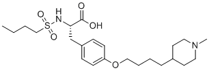 CAS # 1631053-75-2, Tirofiban impurity 04, (S)-2-(butylsulfonamido)-3-(4-(4-(1-methylpiperidin-4-yl)butoxy) phenyl)propanoic acid