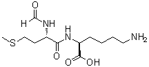 N2-(N-甲酰基-L-蛋氨酰)-L-赖氨酸分子结构 (CAS 163129-51-9)
