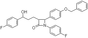 (3R,4S)-1-(4-氟苯基)-3-[(3S)-3-(4-氟苯基)-3-羟基丙基]-4-[4-(苯甲氧基)苯基]-2-氮杂环丁酮分子结构 (CAS 163222-32-0)