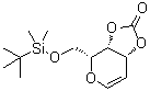 structure of CAS# 163228-38-4, 2,6-脱水-5-脱氧-1-O-[(1,1-二甲基乙基)二甲基硅烷基]-D-阿拉伯-己-5-烯糖环碳酸酯