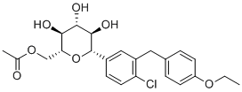 structure of CAS# 1632287-34-3, Dapagliflozin MonoAcetyl Impurity
