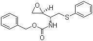 (2S,3R)-3-[(苄氧羰基)氨基]-4-苯硫基-1-环氧丁烯分子结构 (CAS 163462-16-6)