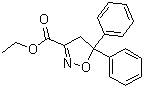 structure of CAS# 163520-33-0, 4,5-Dihydro-5,5-diphenyl-3-isoxazolecarboxylic acid ethyl ester