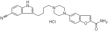 structure of CAS# 163521-08-2, Vilazodone hydrochloride