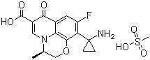 structure of CAS# 163680-77-1, 甲磺酸帕珠沙星