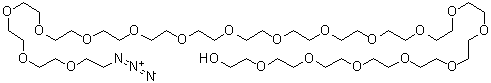 CAS # 1637297-21-2, 59-Azido-3,6,9,12,15,18,21,24,27,30,33,36,39,42,45,48,51,54,57-nonadecaoxanonapentacontan-1-ol