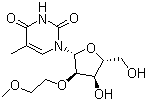 structure of CAS# 163759-49-7, 2'-O-(2-甲氧基乙基)-5-甲基尿苷