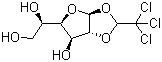 structure of CAS# 16376-36-6, 1,2-O-[(1S)-2,2,2-三氯亚乙基]-alpha-D-呋喃葡萄糖
