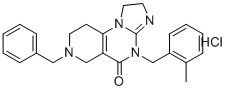 CAS # 1638178-82-1, 2,4,6,7,8,9-Hexahydro-4-[(2-methylphenyl)methyl]-7-(phenylmethyl)-imidazo[1,2-a]pyrido[3,4-e]pyrimidin-5(1H)-one hydrochloride (1:2)