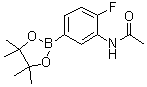 structure of CAS# 1638329-59-5, N-[2-Fluoro-5-(4,4,5,5-tetramethyl-1,3,2-dioxaborolan-2-yl)phenyl]acetamide