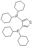 3,4-双(二环己基膦基)噻吩分子结构 (CAS 1638677-61-8)