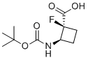 反式-2-((叔-丁氧羰基)氨基)-1-氟环丁烷-1-羧酸分子结构 (CAS 1639454-74-2)