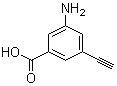 3-氨基-5-乙炔基苯甲酸分子结构 (CAS 1639866-72-0)
