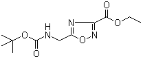 structure of CAS# 164029-34-9, 5-[[(叔丁氧羰基)氨基]甲基]-1,2,4-恶二唑-3-羧酸乙酯