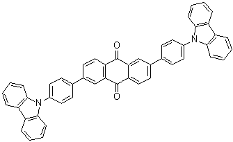 2,6-双[4-(9H-咔唑-9-基)苯基]-9,10-蒽醌分子结构 (CAS 1642308-34-6)