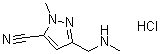 1-甲基-3-[(甲基氨基)甲基]-1H-吡唑-5-甲腈盐酸盐分子结构 (CAS 1643141-20-1)