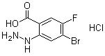 4-溴-5-氟-2-肼基苯甲酸盐酸盐分子结构 (CAS 1643156-18-6)