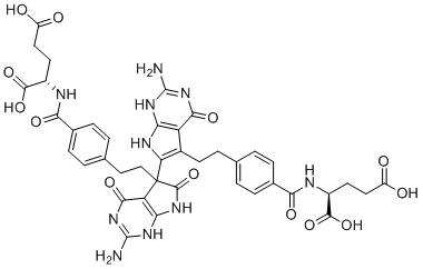 CAS # 1644286-34-9, Pemetrexed EP impurity B & C mixture (1:1), (2S,2'S)-2,2'-((4,4'-((2,2'-Diamino-4,4',6-trioxo-1,4,4',6,7,7'-hexahydro-1'H,5H-[5,6'-bipyrrolo[2,3-d]pyrimidine]-5,5'-diyl)bis(ethane-2,1-diyl))bis(benzoyl))bis(azanediyl))diglutaric acid