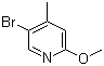 2-甲氧基-4-甲基-5-溴吡啶分子结构 (CAS 164513-39-7)