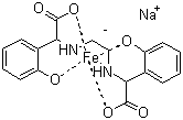structure of CAS# 16455-61-1, 乙二胺二邻羟苯基大乙酸铁钠
