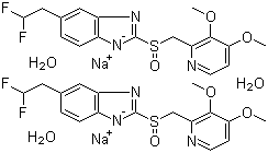 structure of CAS# 164579-32-2, 泮托拉唑钠水合物
