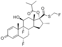 structure of CAS# 1648562-63-3, Fluticasone 21-Isobutyrate