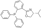 structure of CAS# 164858-78-0, (R)-(+)-2-[2-(Diphenylphosphino)phenyl]-4-isopropyl-2-oxazoline