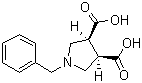 顺式-1-苄基-3,4-吡咯烷二甲酸分子结构 (CAS 164916-63-6)