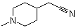 1-甲基-4-哌啶乙腈分子结构 (CAS 164926-88-9)