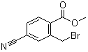 2-溴甲基-4-氰基苯甲酸甲酯分子结构 (CAS 165111-46-6)