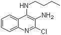 N4-丁基-2-氯-3,4-喹啉二胺分子结构 (CAS 165120-40-1)