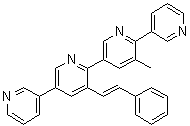 3'-甲基-3''-[(1E)-2-苯乙烯基]-3,2':5',2'':5'',3'''-四联吡啶分子结构 (CAS 1651890-44-6)