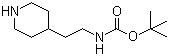 structure of CAS# 165528-81-4, 4-(2-叔丁氧羰基氨基乙基)哌啶