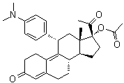 (11alpha)-17-(Acetyloxy)-11-[4-(dimethylamino)phenyl]-19-norpregna-4,9-diene-3,20-dione molecular structure (CAS 1655514-74-1)