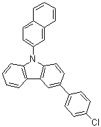 3-(4-氯苯基)-9-(2-萘基)-9H-咔唑分子结构 (CAS 1657017-43-0)