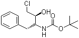 (1S,2S)-(1-苄基-3-氯-2-羟基丙基)氨基甲酸叔丁酯分子结构 (CAS 165727-45-7)