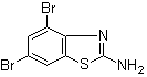 structure of CAS# 16582-60-8, 4,6-二溴-2-苯并噻唑胺