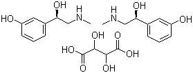 CAS # 16589-24-5, Synephrine tartrate, 1-(4-Hydroxyphenyl)-2-(methylamino)-ethanol tartrate, Bis[(+/-)-[2-hydroxy-2-(4- hydroxyphenyl)ethyl]methylammonium]-[R-(R*,R*)]-tartrate