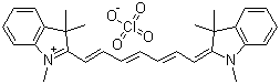 structure of CAS# 16595-48-5, 1,1',3,3,3',3'-Hexamethylindotricarbocyanine perchlorate